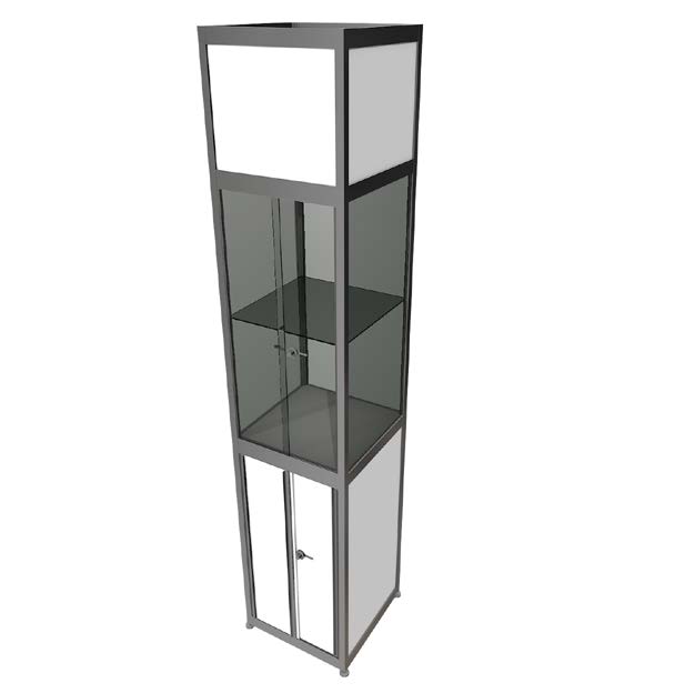 Showcase 'Standard 2' 250x53,5x53,5cm