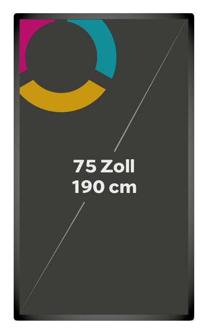 75 inch screen 4K (portrait)