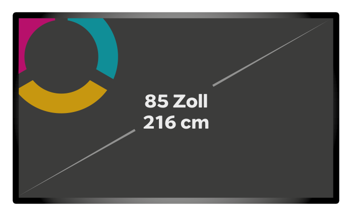 85 inch screen 4K (landscape)