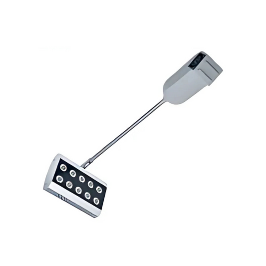 Long-arm LED spotlight (clamped to the wall)